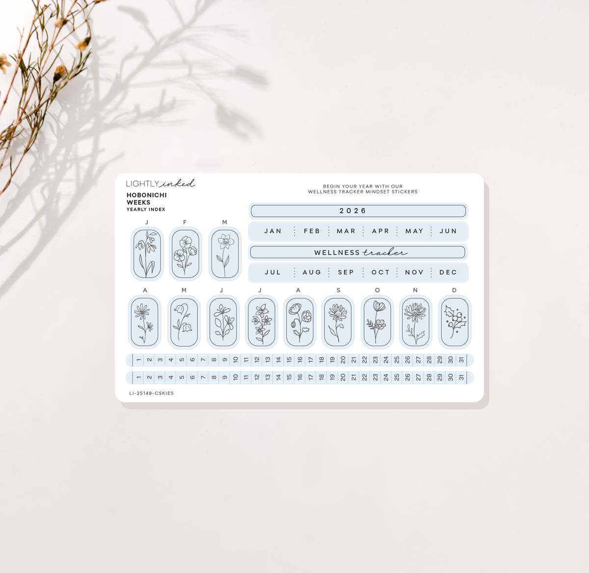 *NEW-Mindset 2026 Yearly Index - Hobonichi Weeks