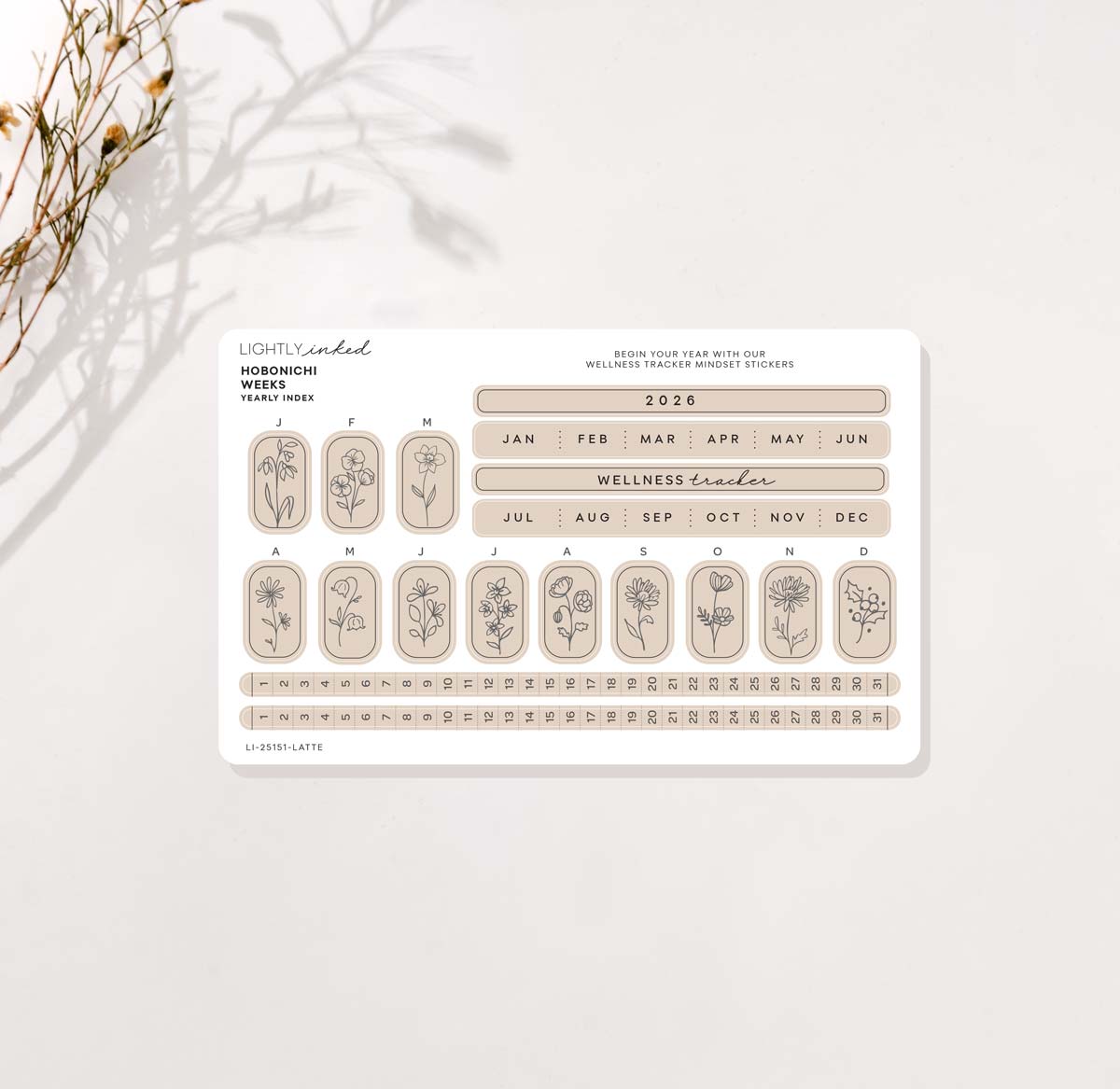 *NEW-Mindset 2026 Yearly Index - Hobonichi Weeks