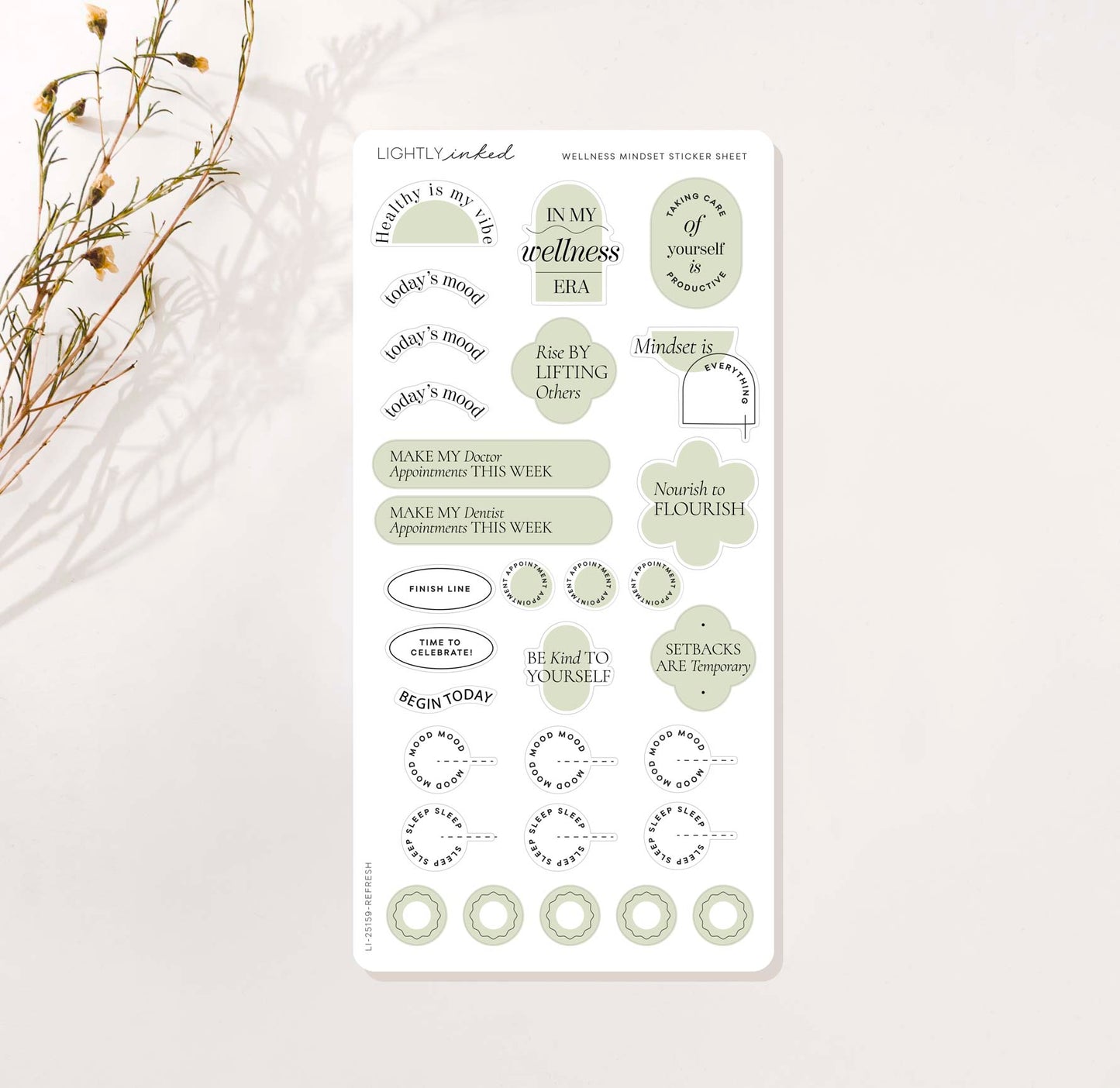 Wellness Mindset Sticker Sheet