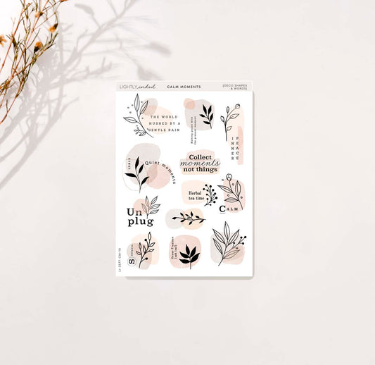 Calm Moments Collection-Deco Shapes and Words