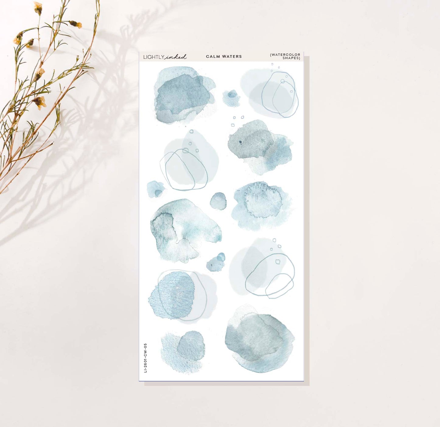 Calm Waters Collection-Watercolor Shapes