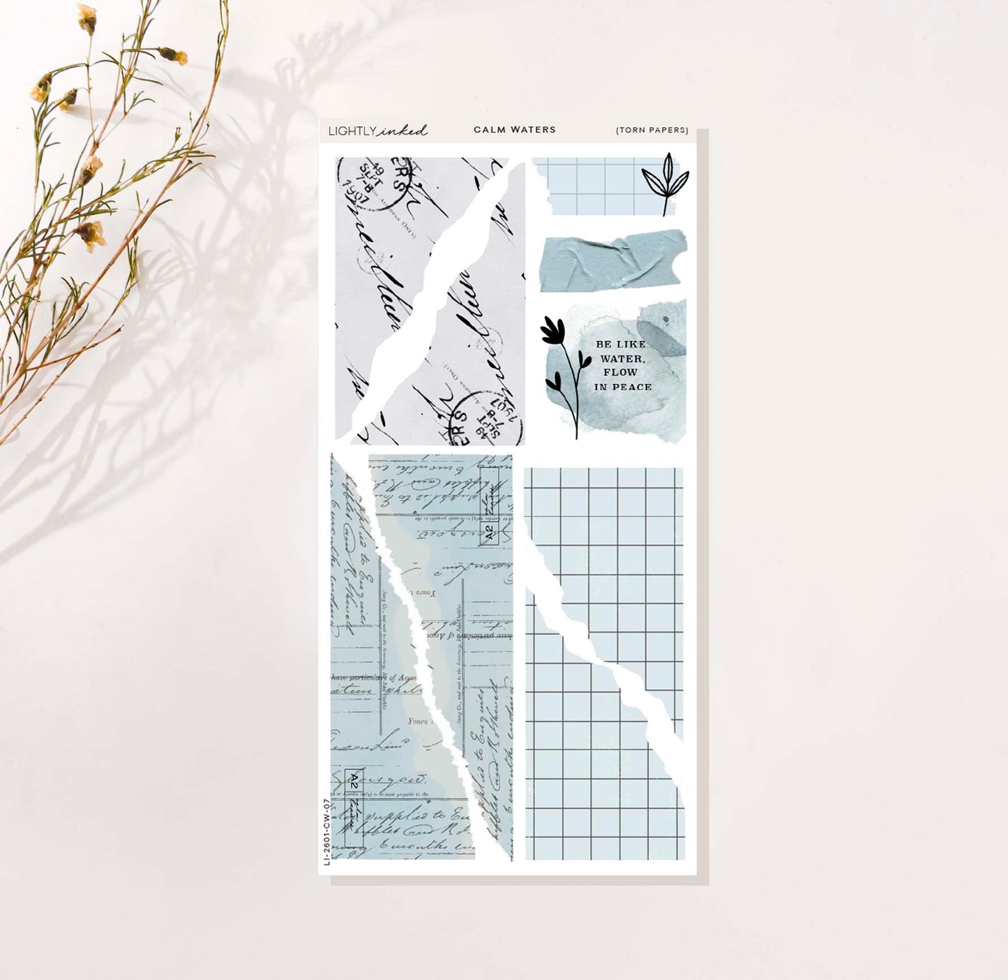 Calm Waters Collection-Torn Papers