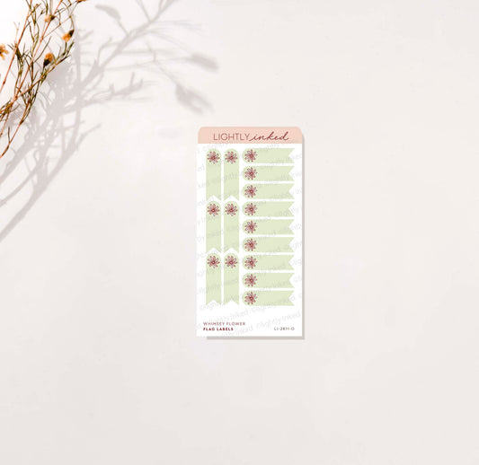 Whimsy Flower-Flag Labels