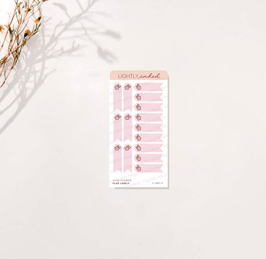 Lilac Flower-Flag Labels