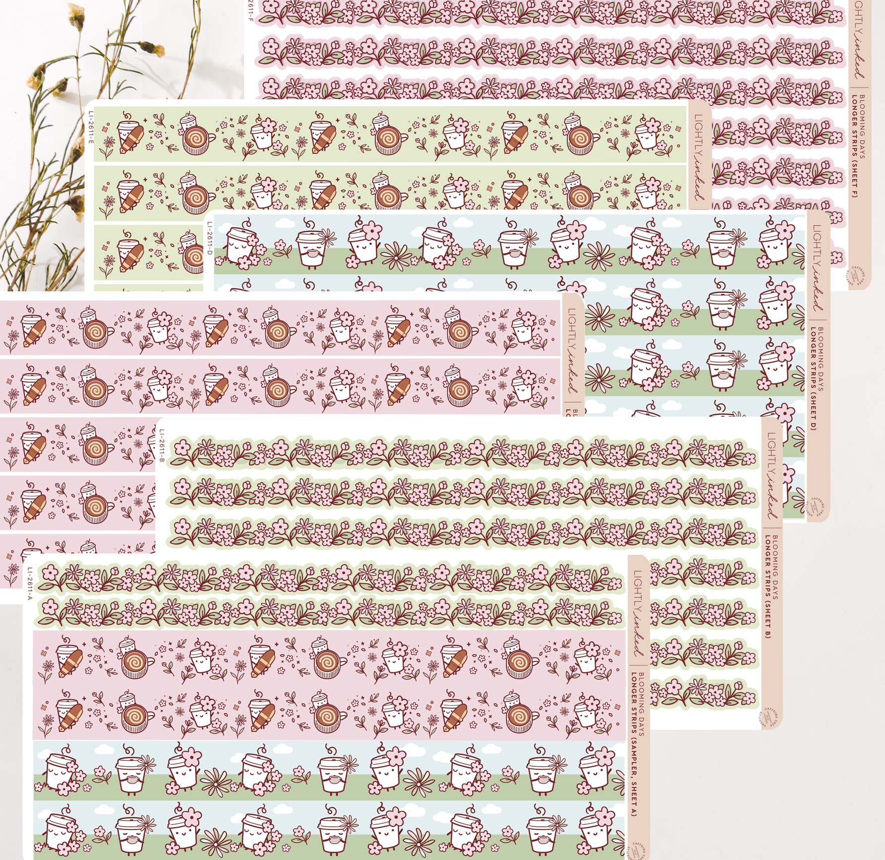 Washi sticker Strips printing on Standard matte paper.
