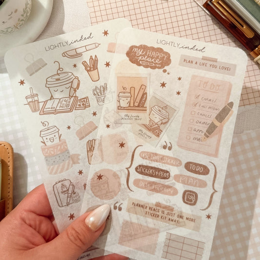 Planner Vibes Journaling Sticker Sheets - 2pc set