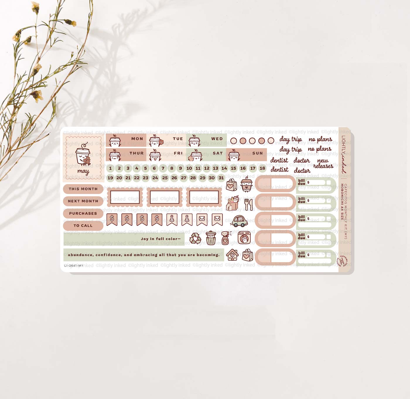 Cafecitos A6 Monthly Kits