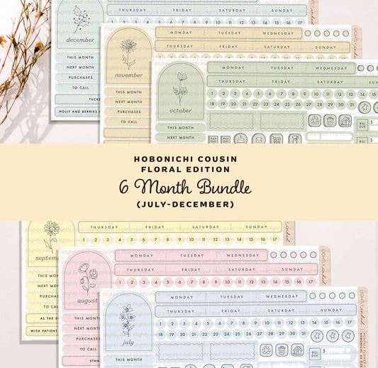 Monthly Flower Kit- Bundle ( all 6 Months-July-Dec)