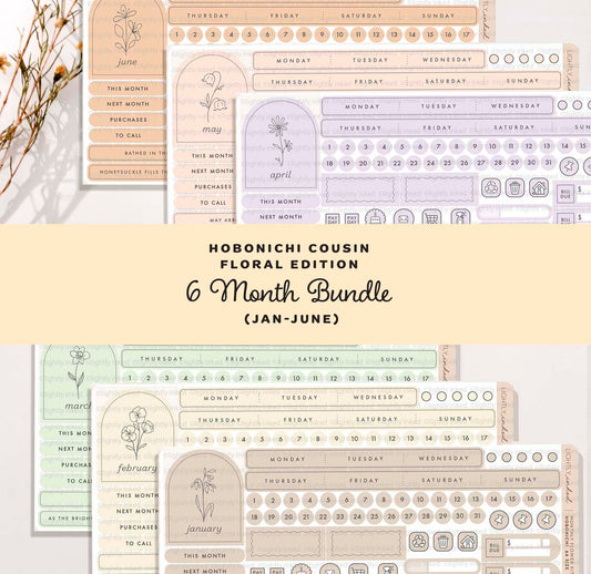 Monthly Flower Kit- Bundle ( all 6 Months-Jan-June)