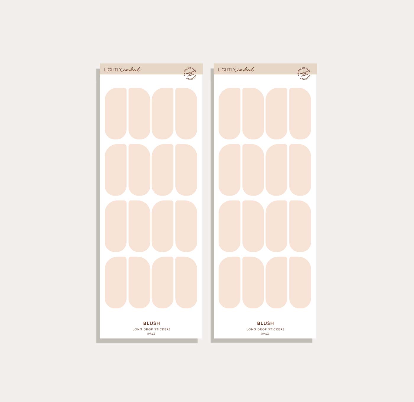 Long Drop Sticker Set