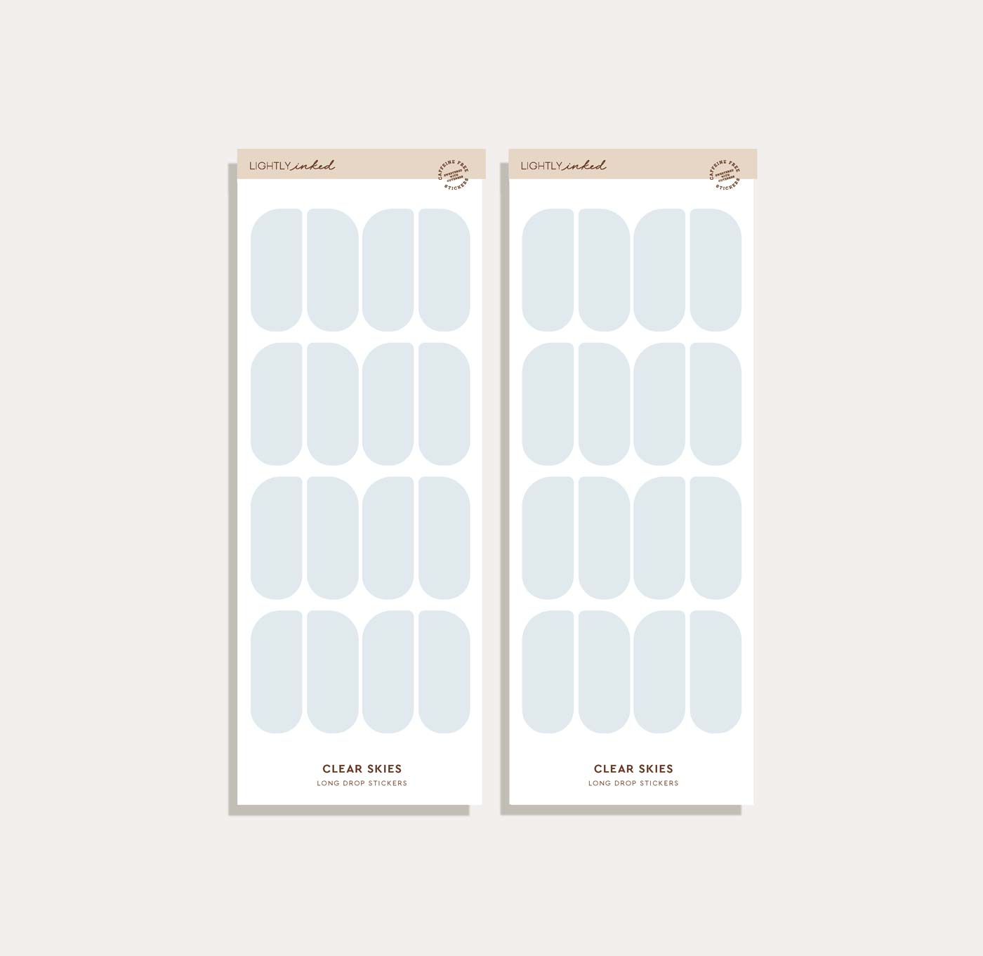 Long Drop Sticker Set