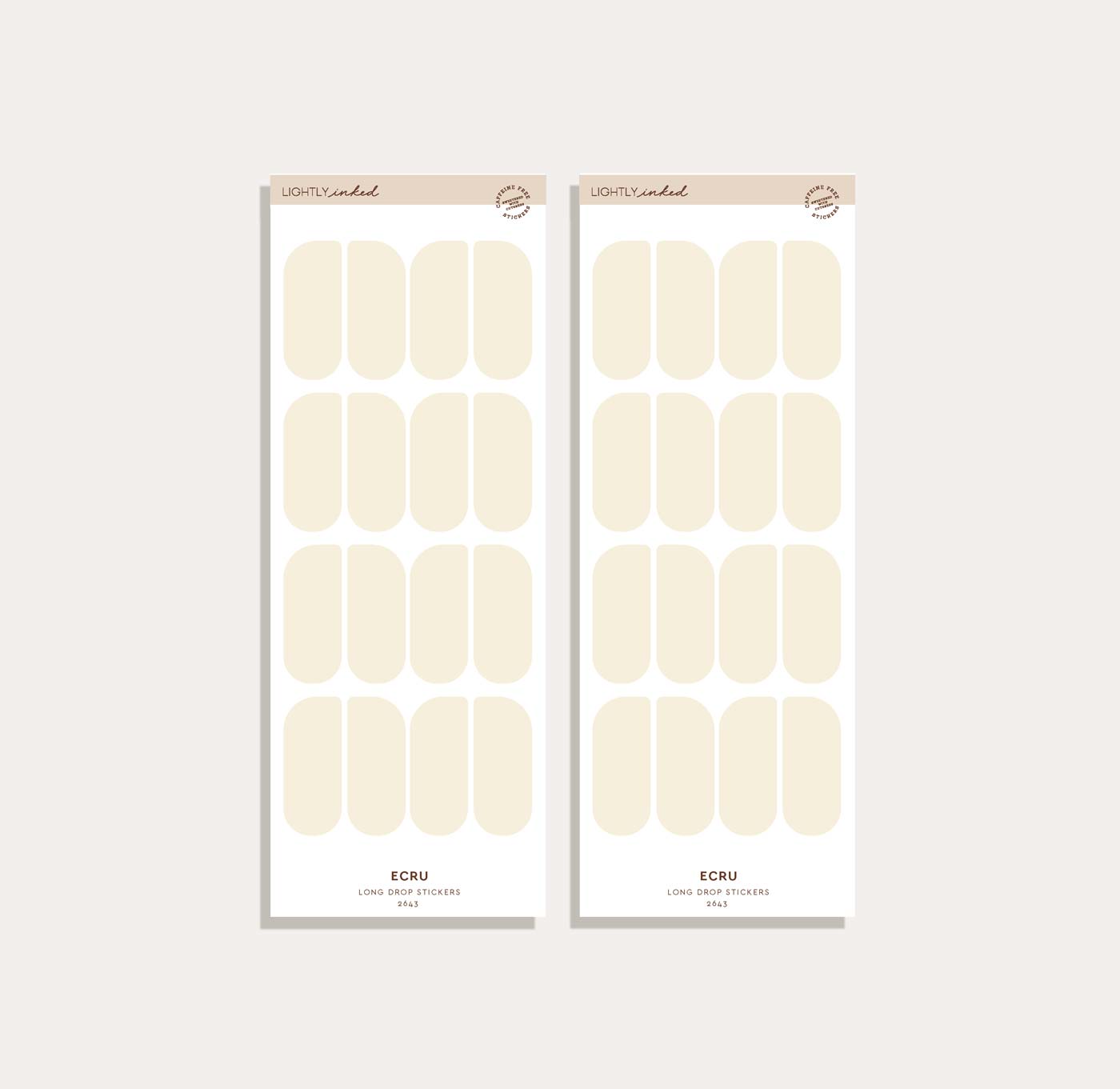 Long Drop Sticker Set