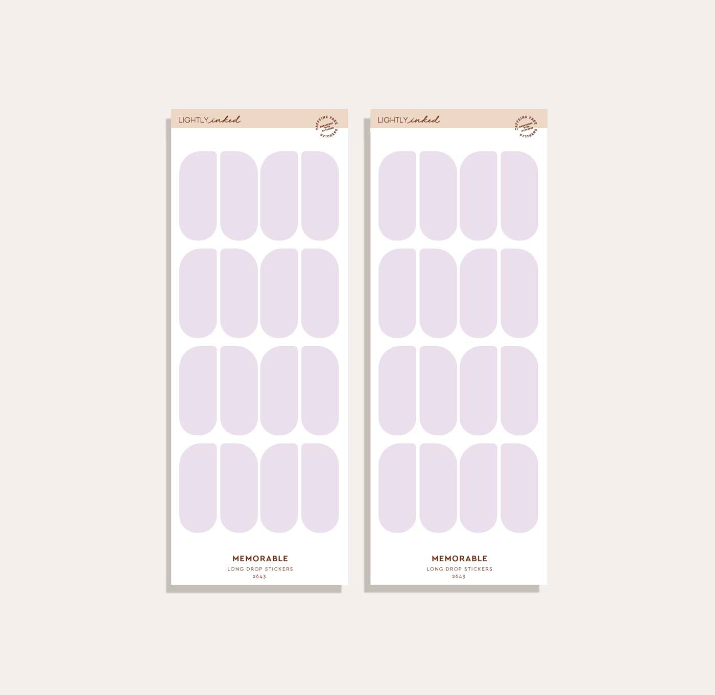 Long Drop Sticker Set