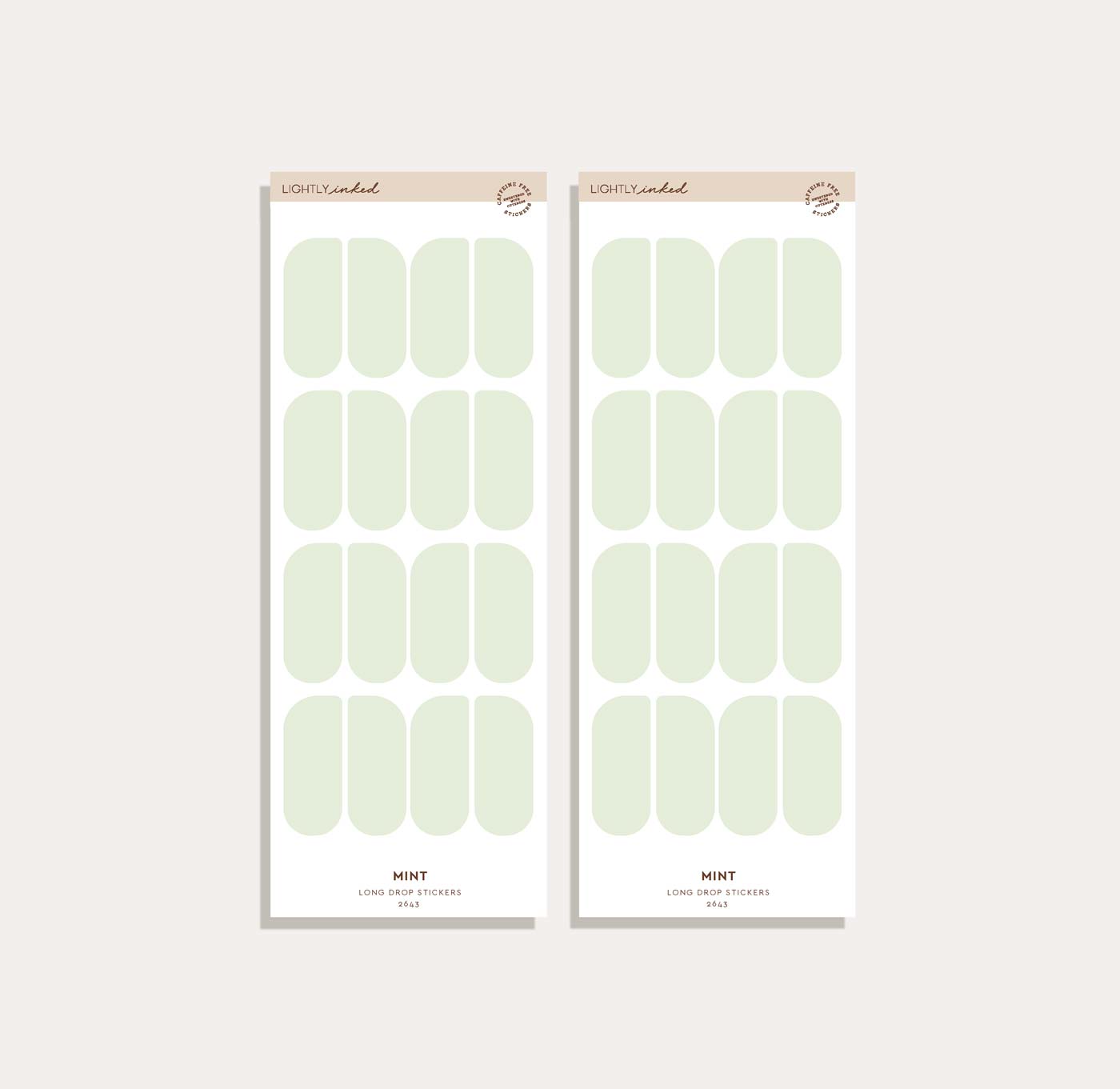 Long Drop Sticker Set