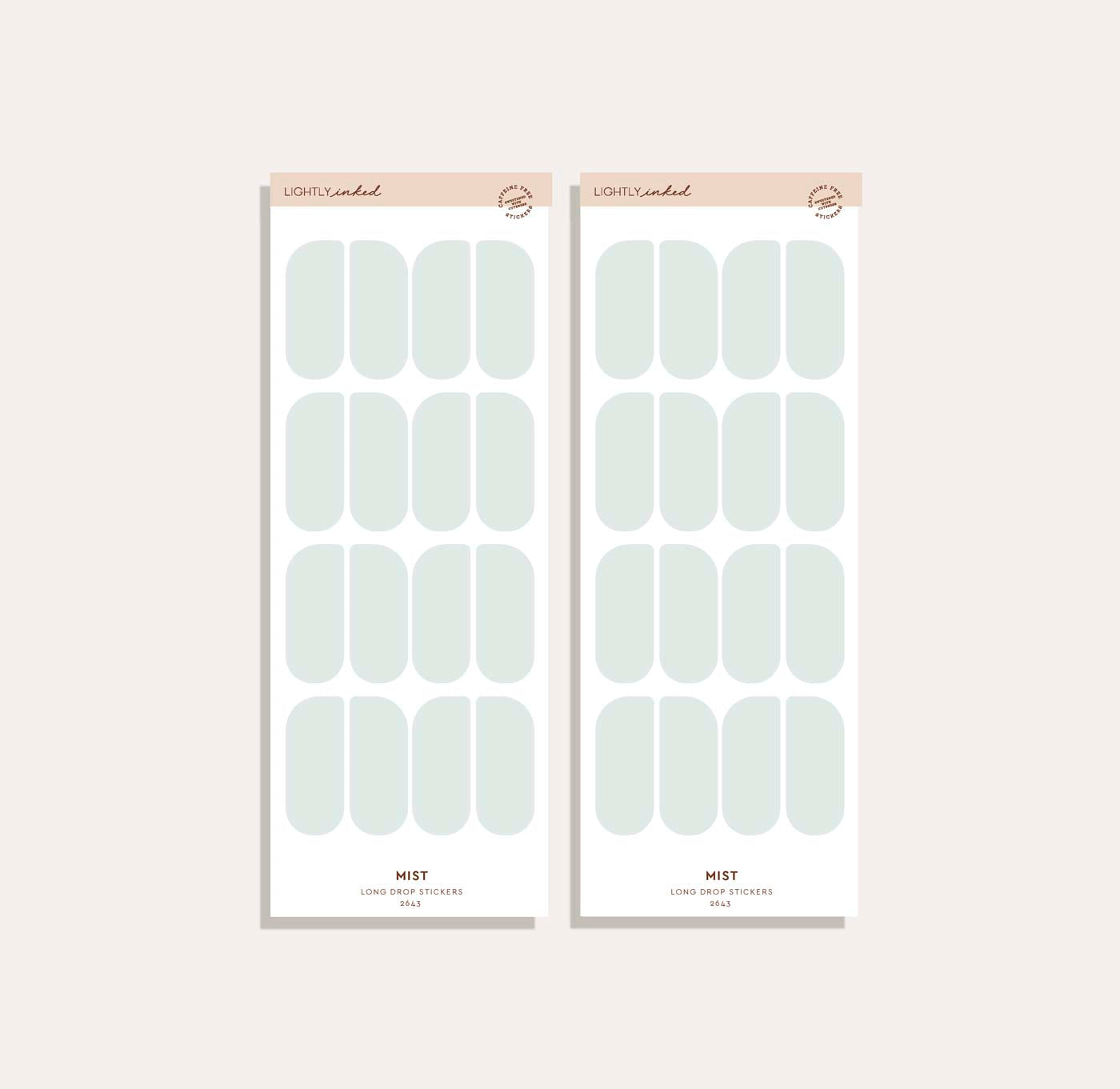 Long Drop Sticker Set