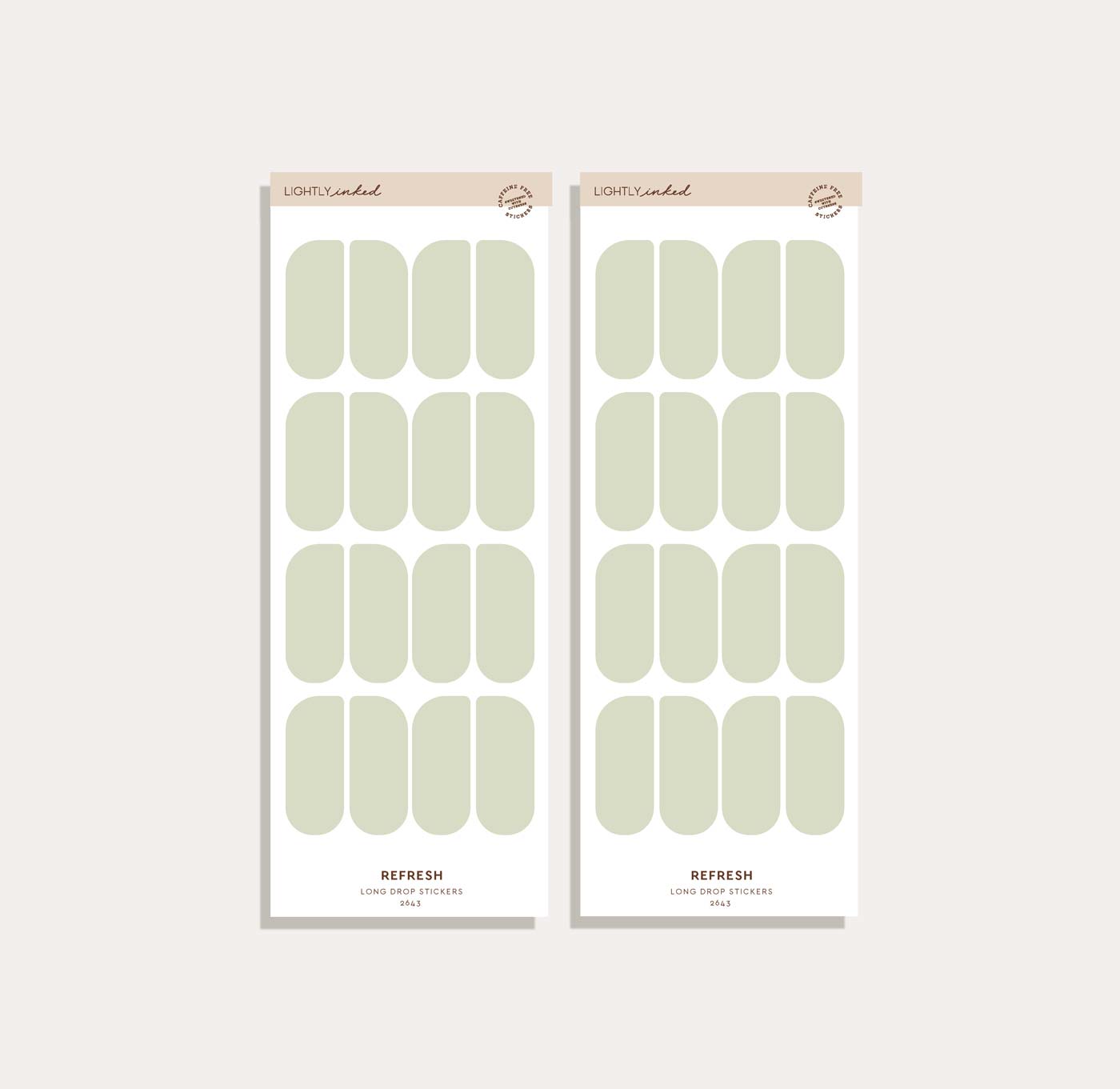 Long Drop Sticker Set