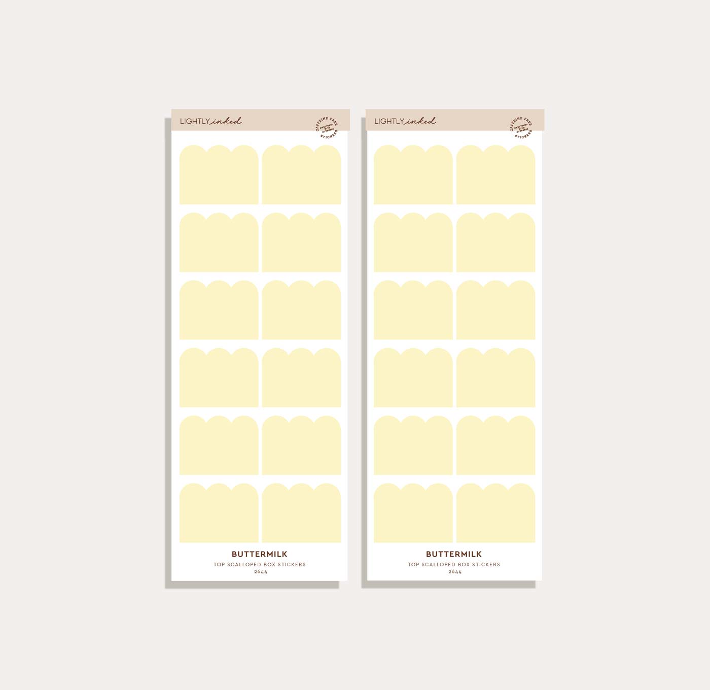 Top Scalloped Box Sticker Set