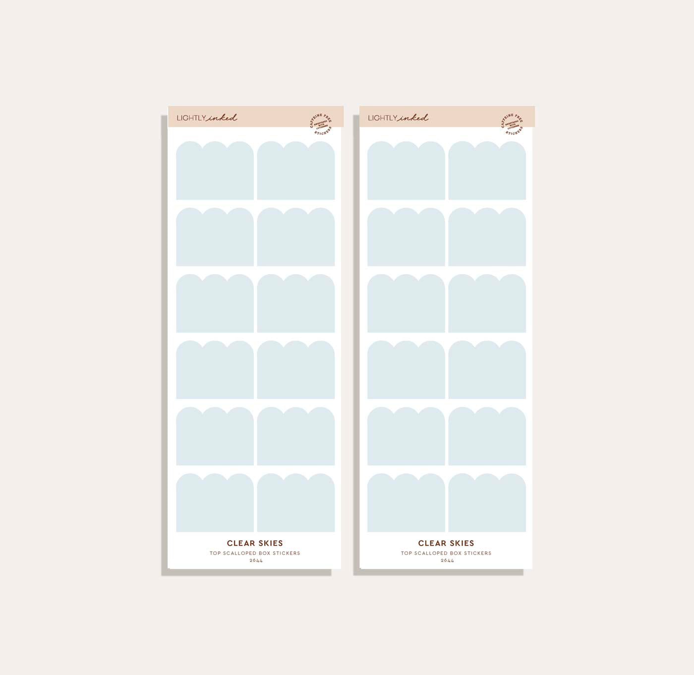 Top Scalloped Box Sticker Set