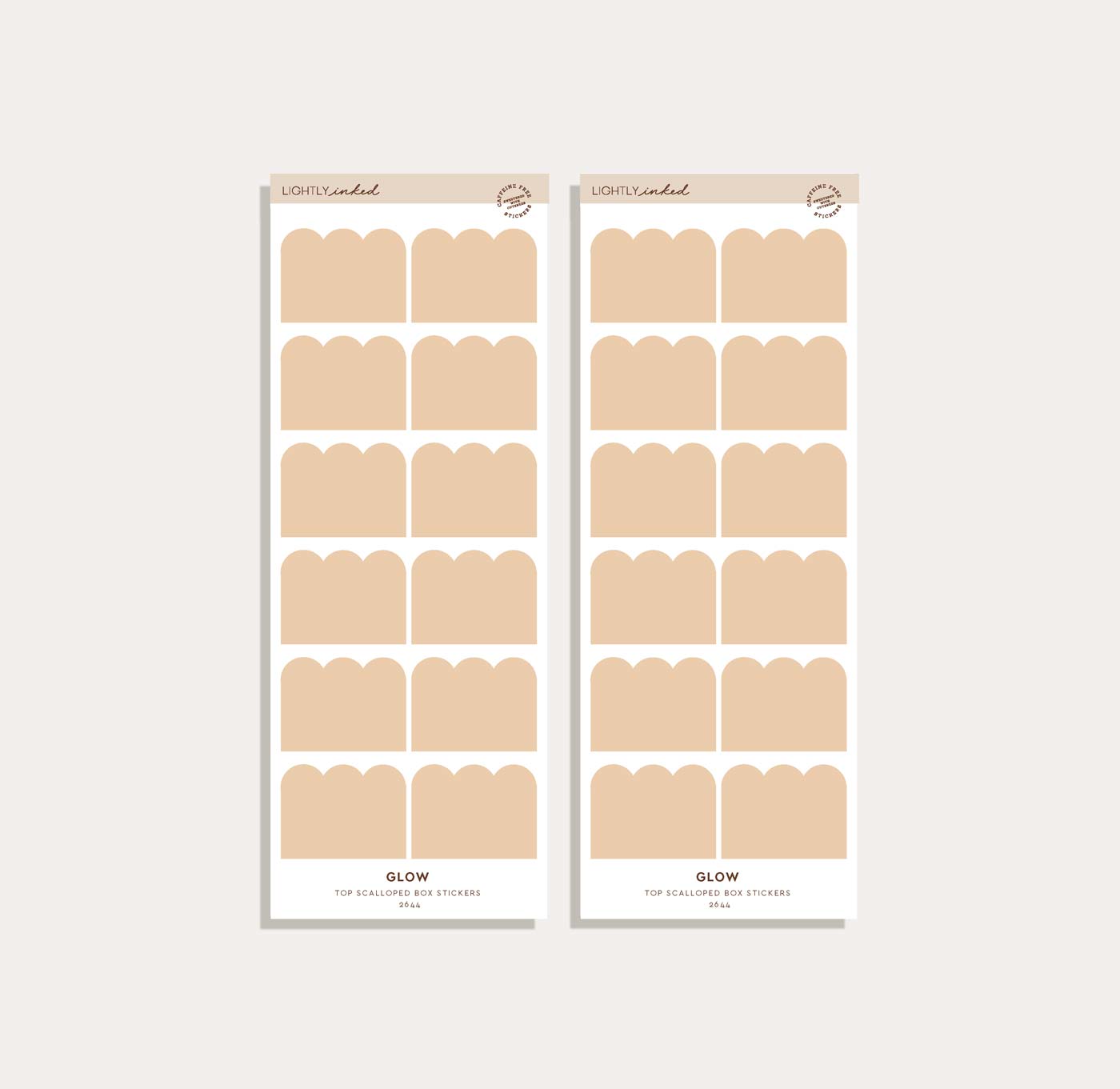 Top Scalloped Box Sticker Set