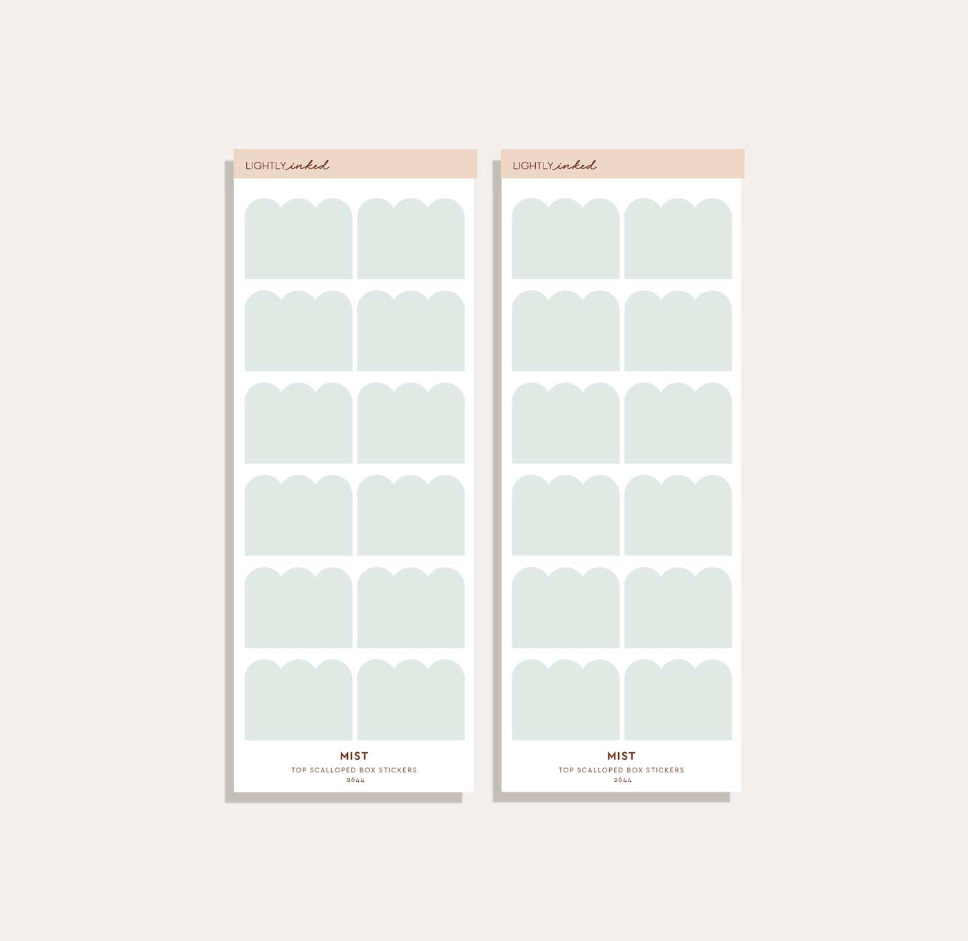 Top Scalloped Box Sticker Set