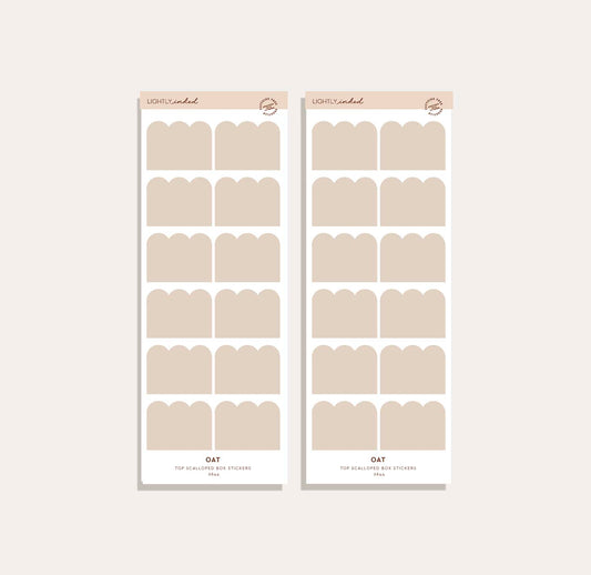Top Scalloped Box Sticker Set