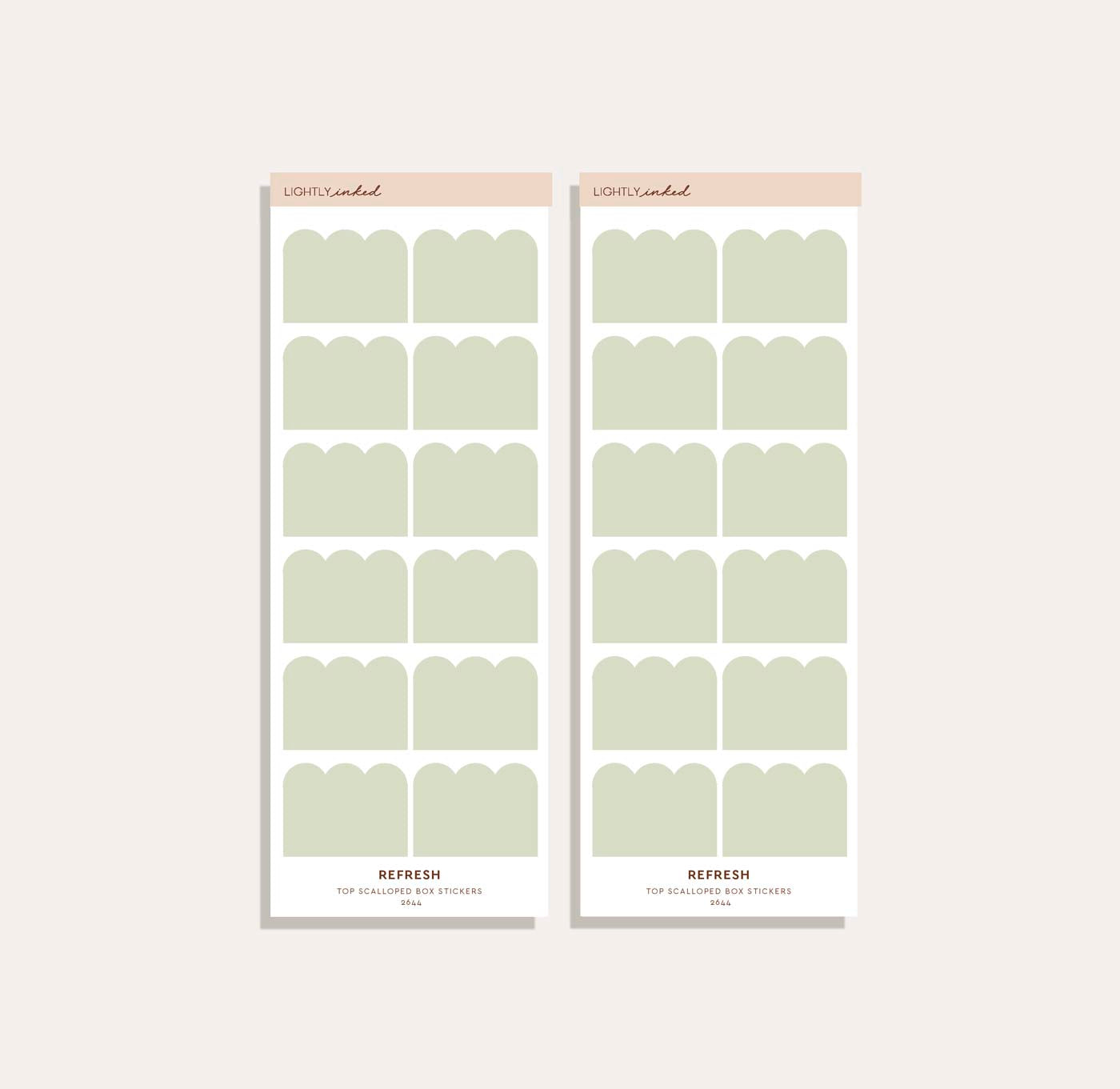 Top Scalloped Box Sticker Set