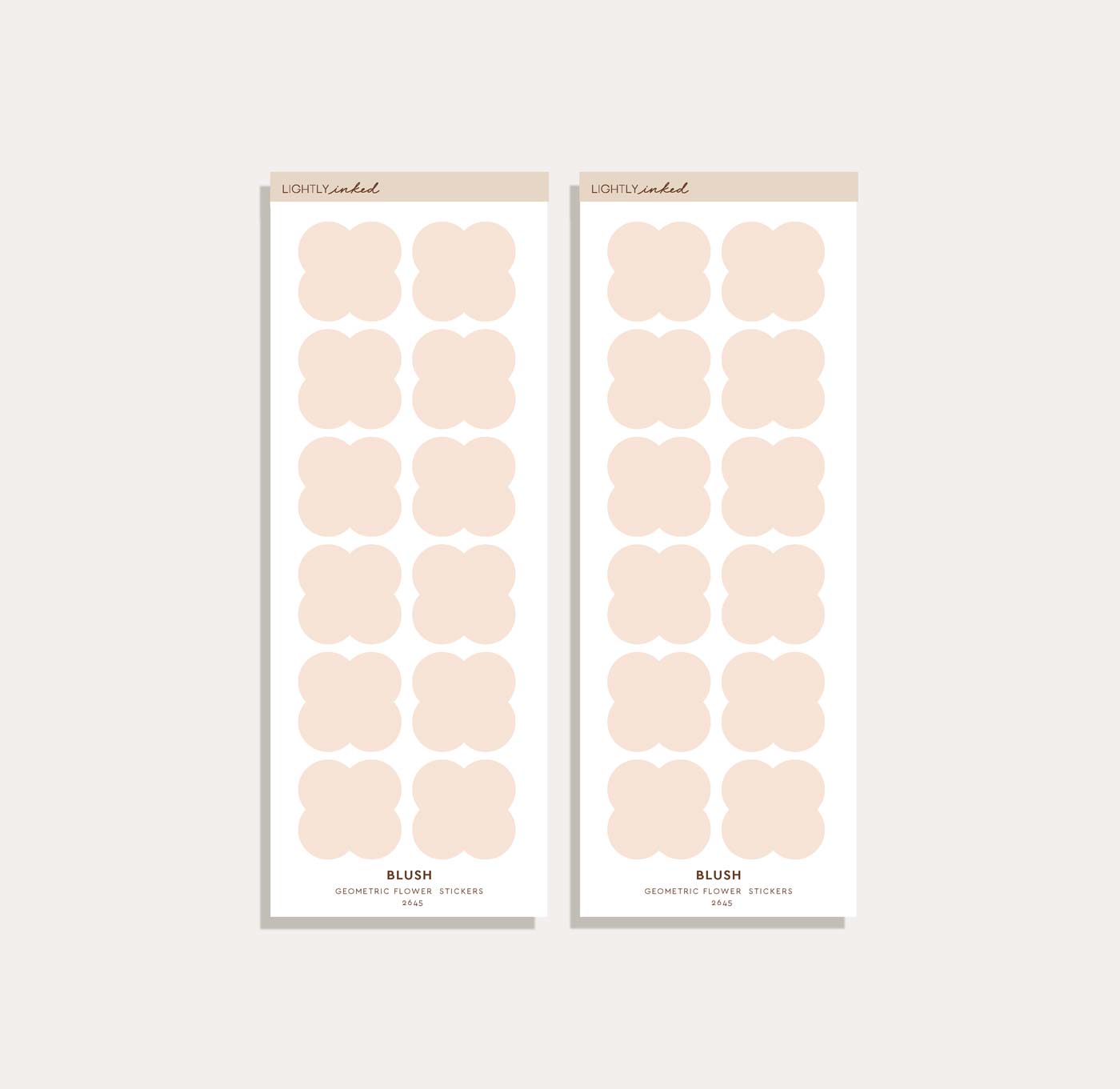 Geometric Flower Sticker Set