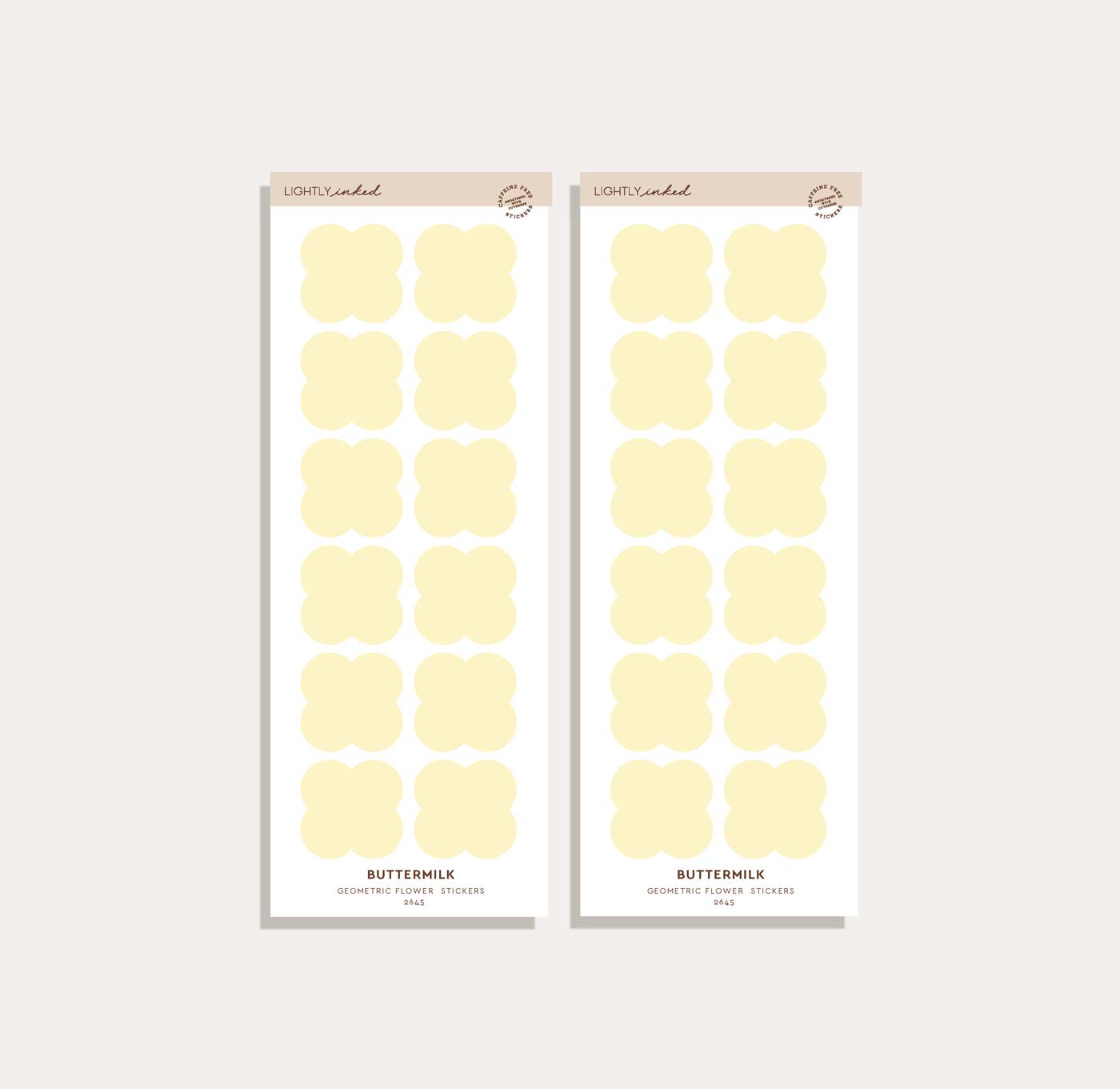 Geometric Flower Sticker Set