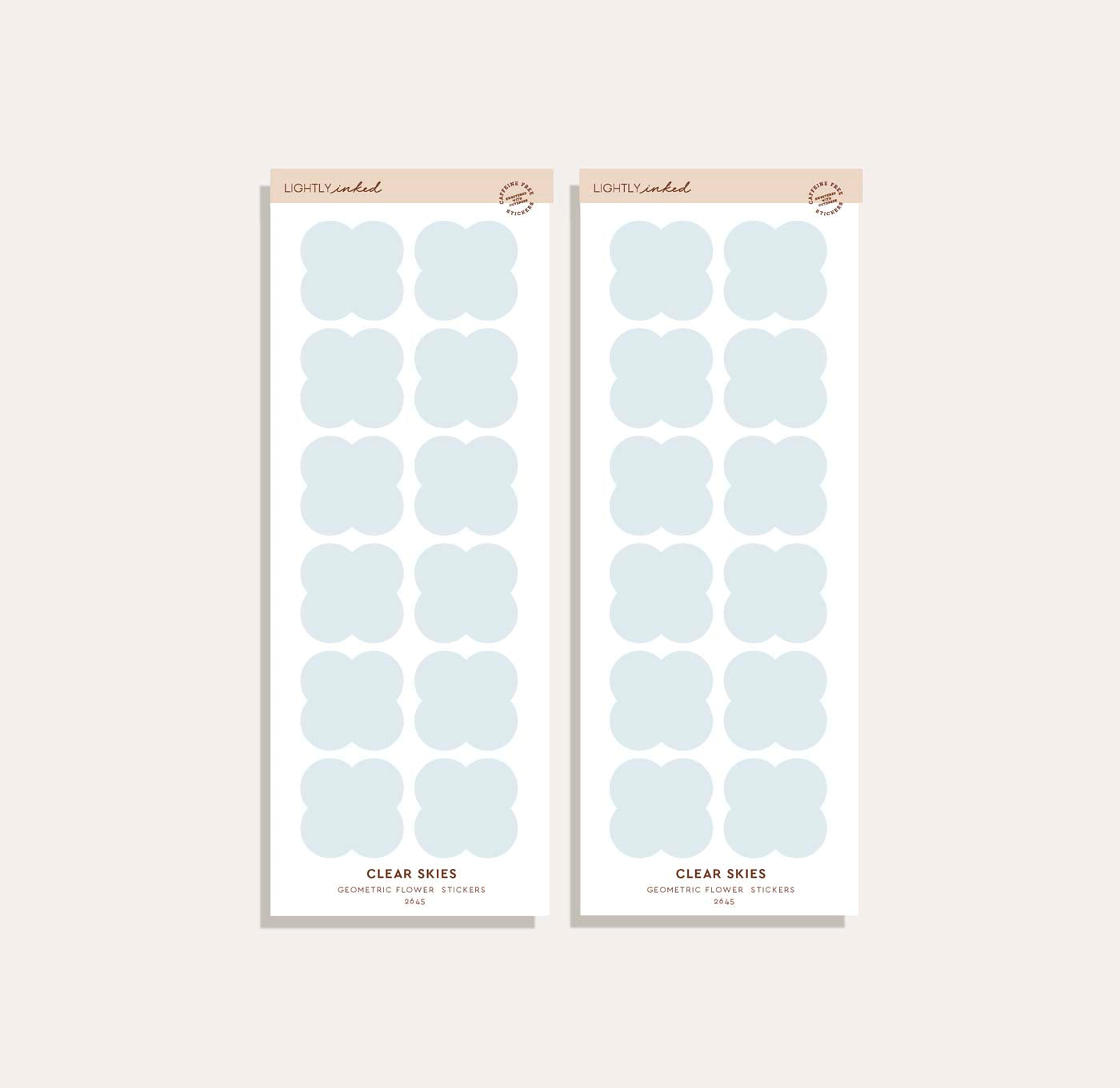 Geometric Flower Sticker Set
