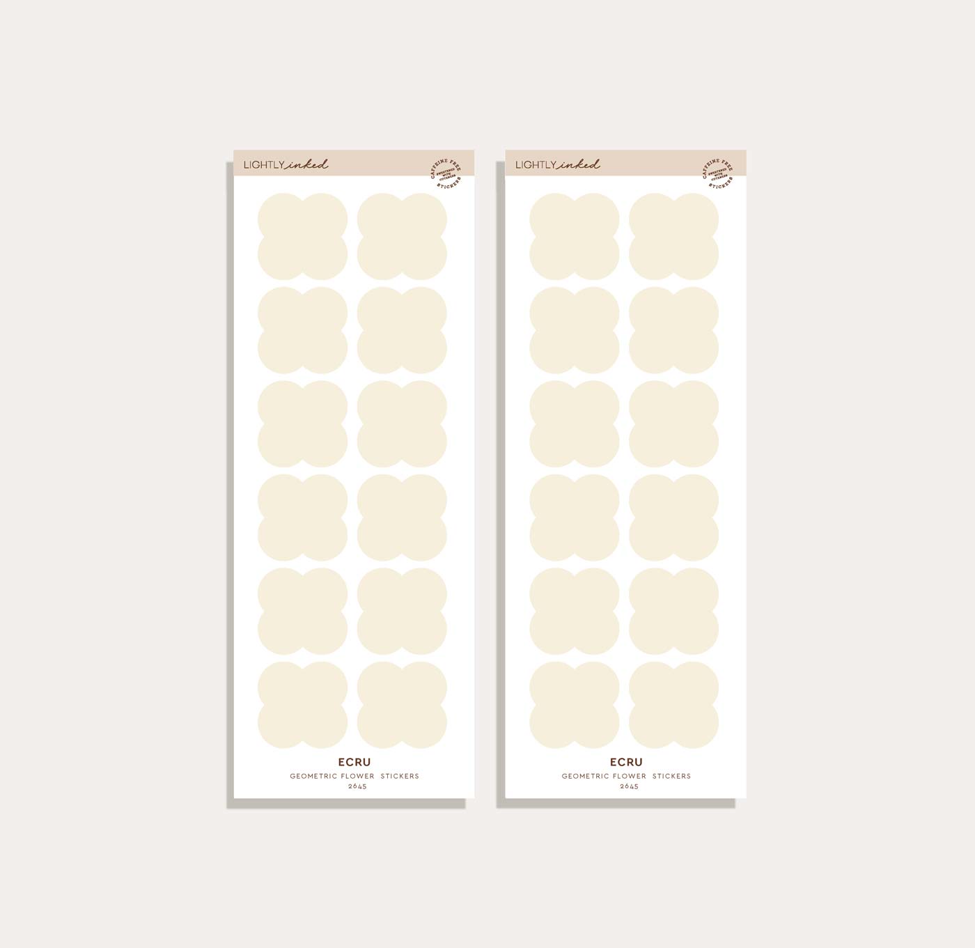 Geometric Flower Sticker Set