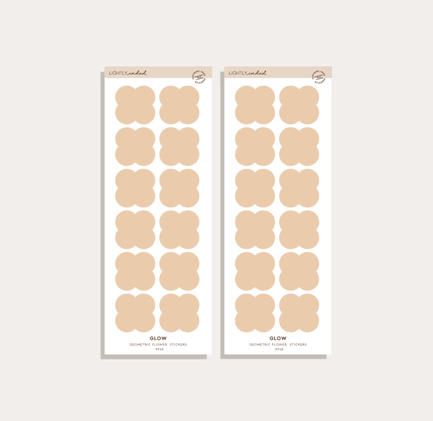 Geometric Flower Sticker Set