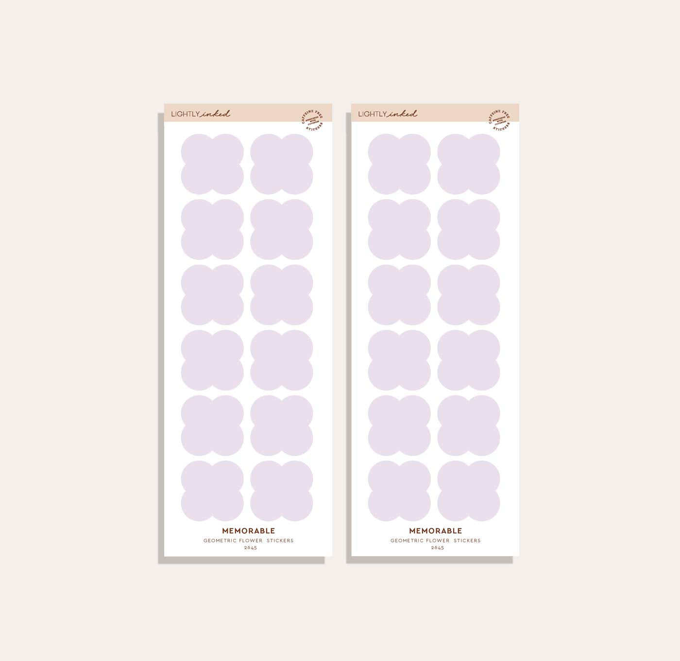 Geometric Flower Sticker Set