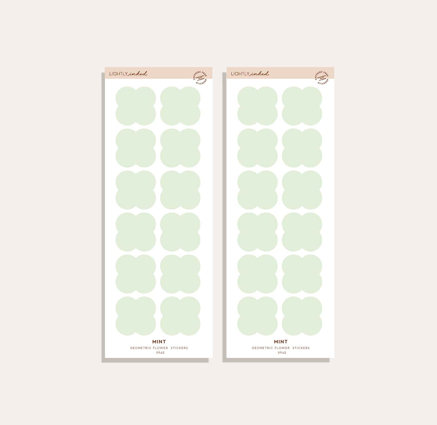 Geometric Flower Sticker Set