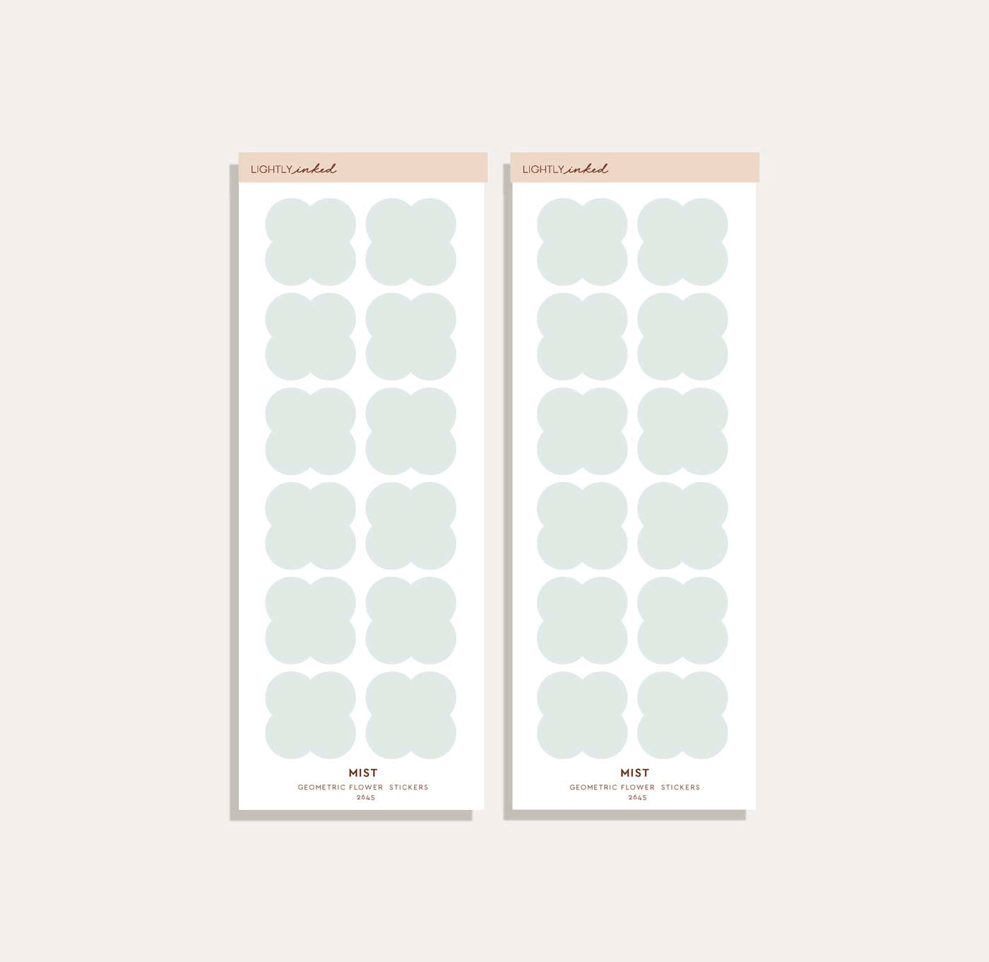 Geometric Flower Sticker Set