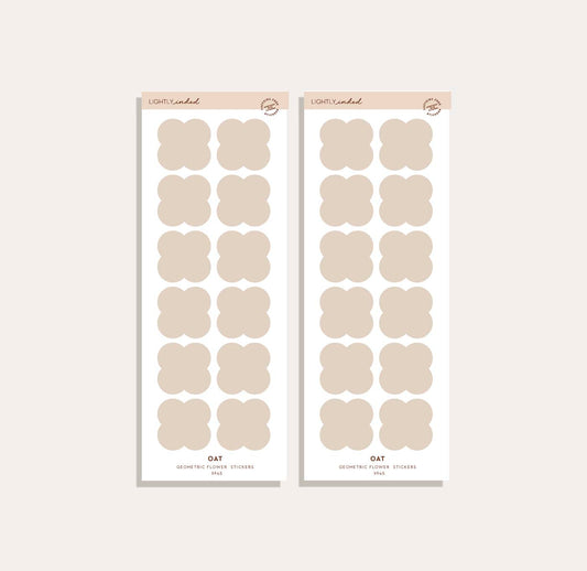 Geometric Flower Sticker Set