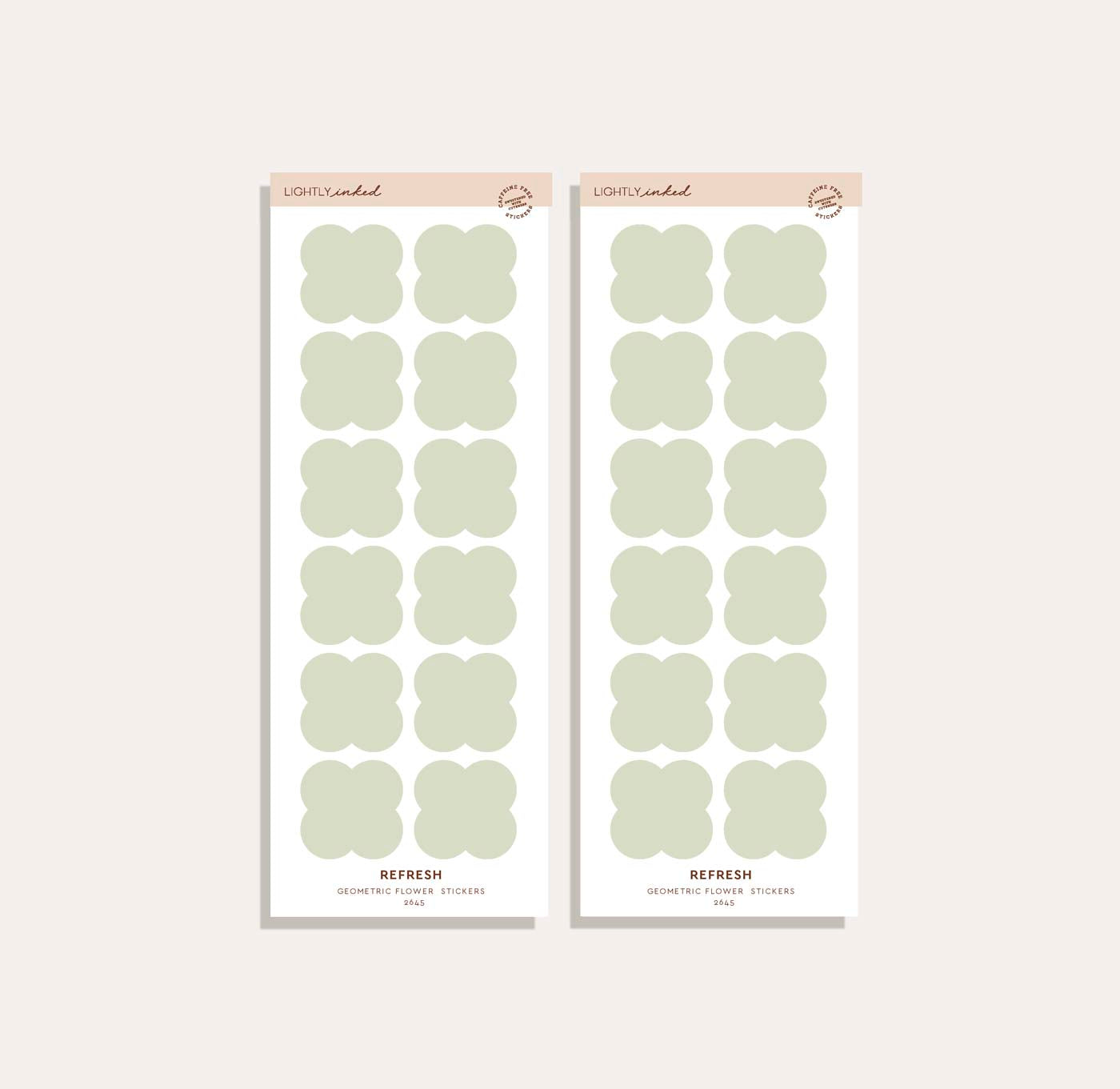 Geometric Flower Sticker Set