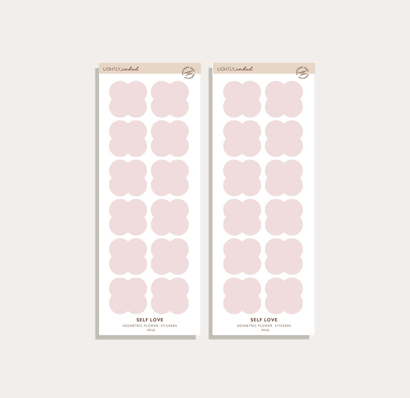 Geometric Flower Sticker Set