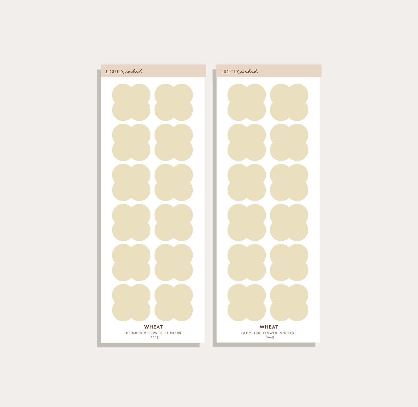 Geometric Flower Sticker Set