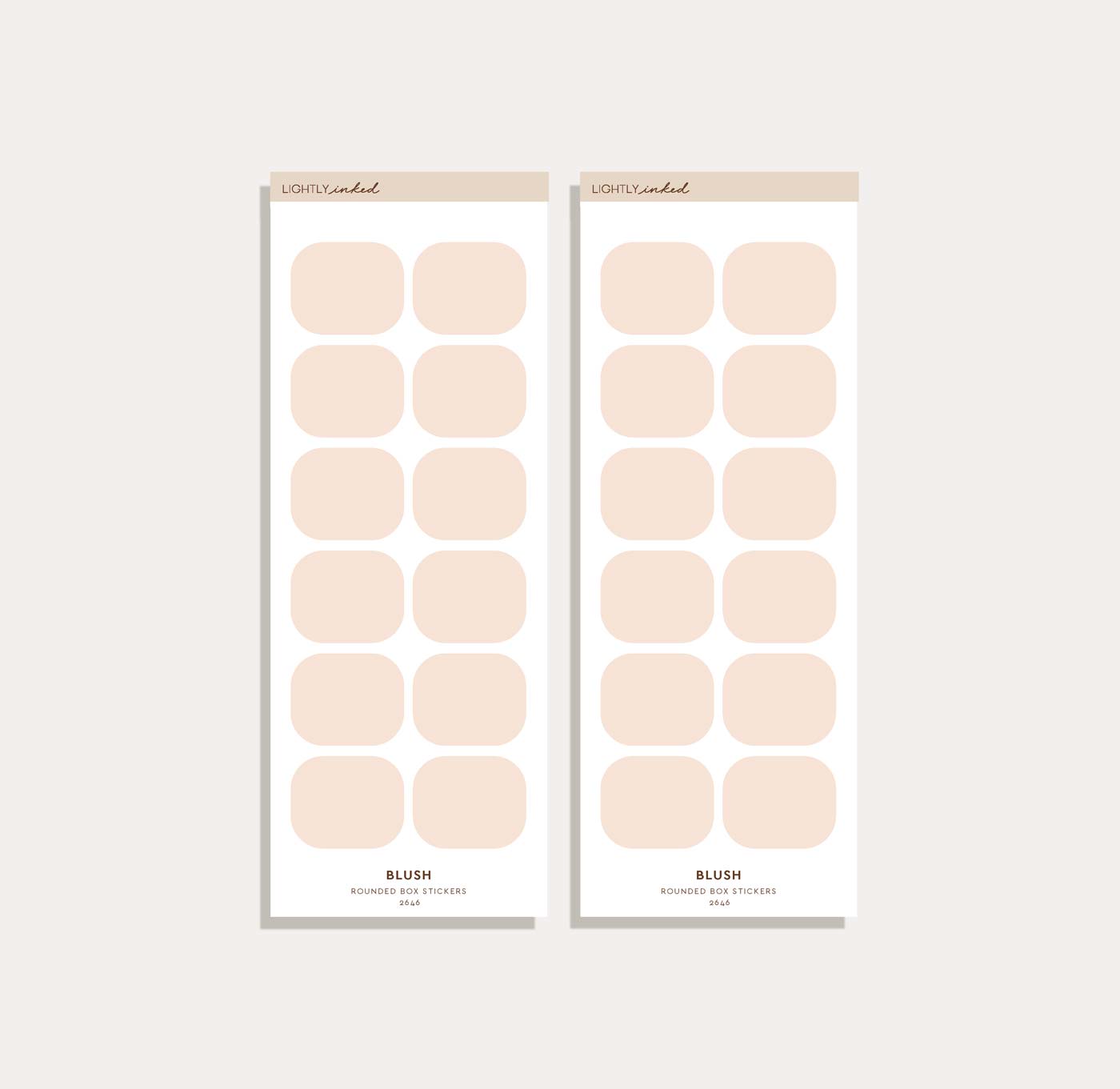 Rounded Box Sticker Set