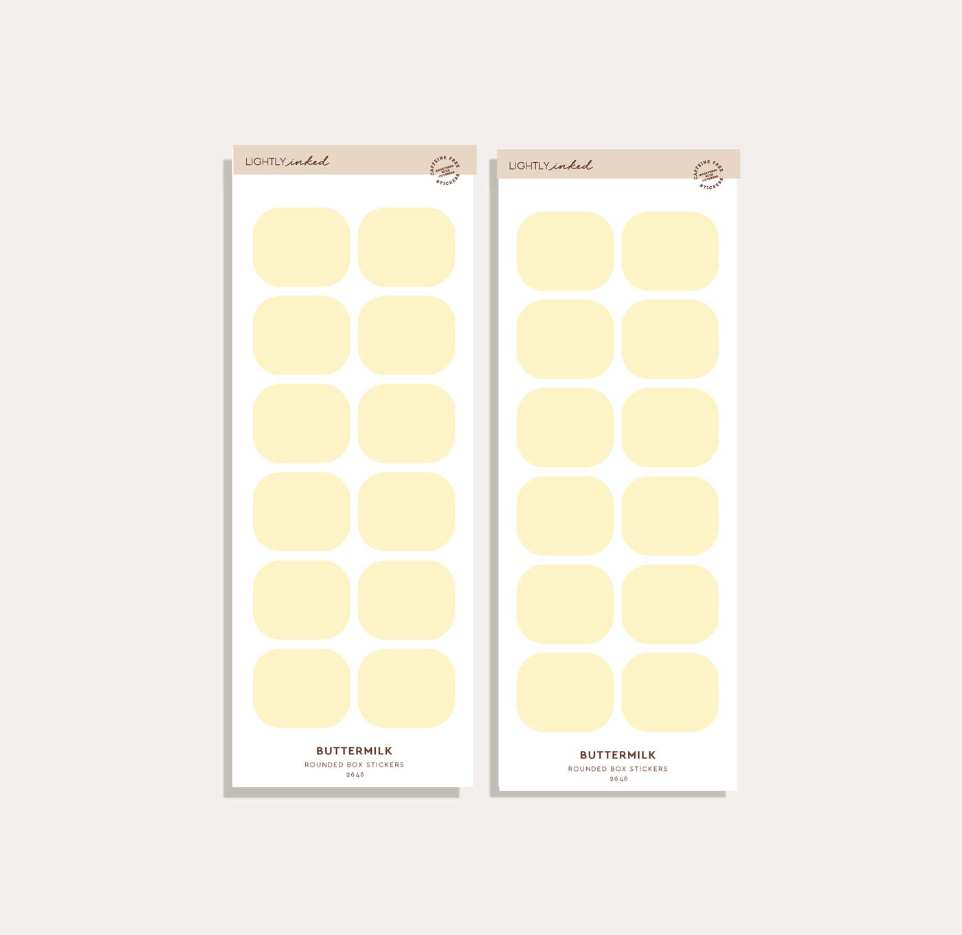 Rounded Box Sticker Set