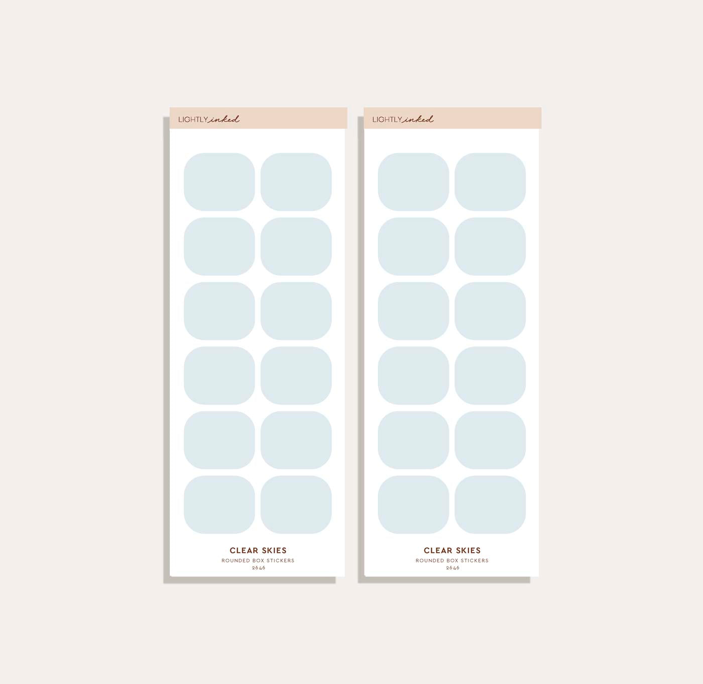 Rounded Box Sticker Set
