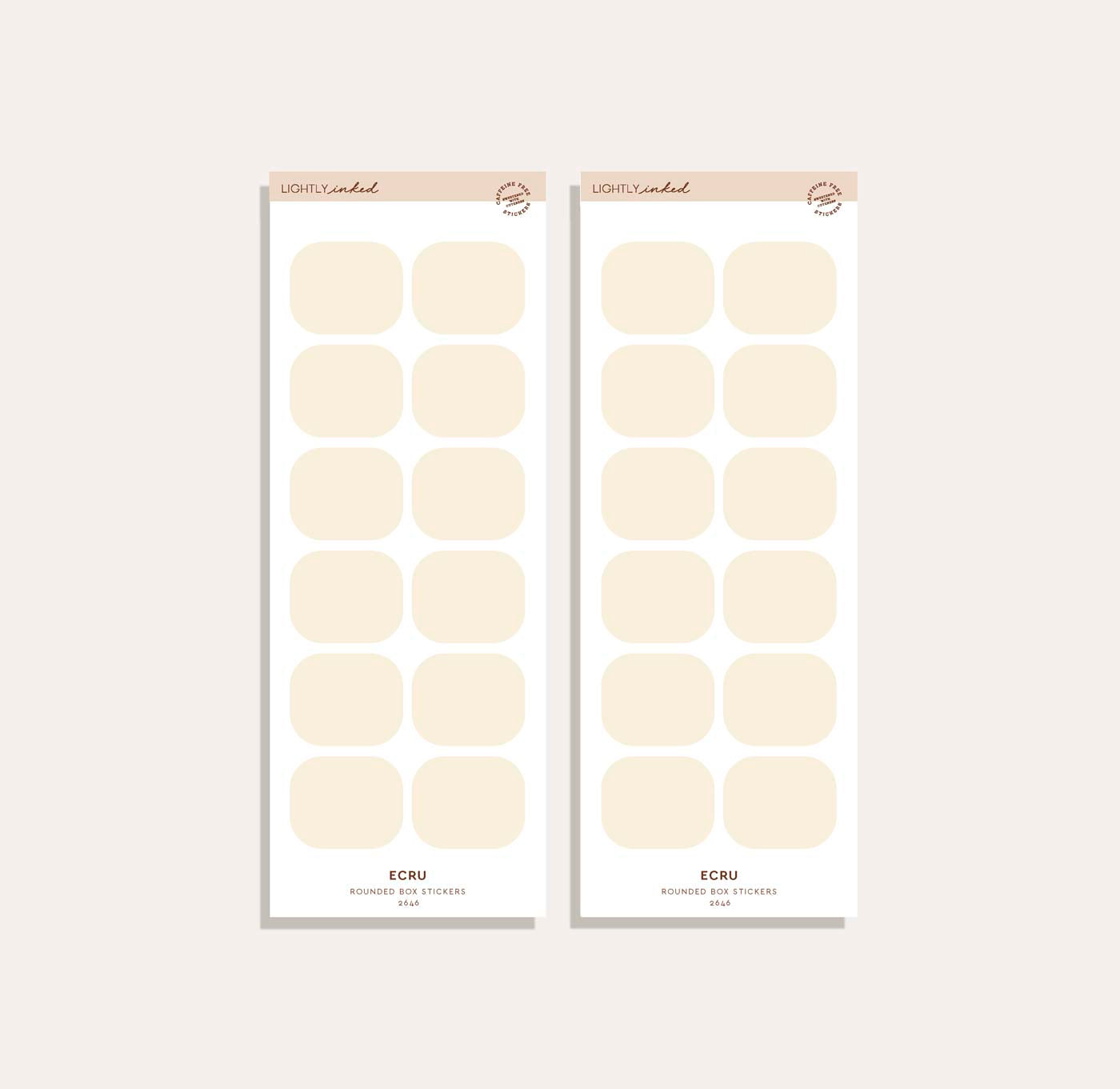 Rounded Box Sticker Set