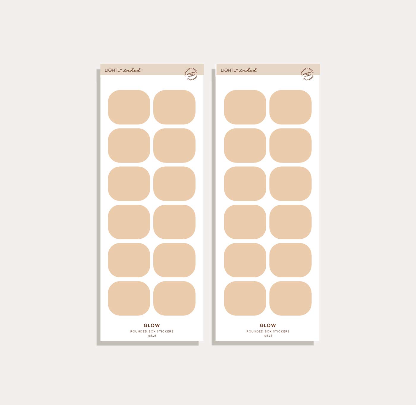 Rounded Box Sticker Set