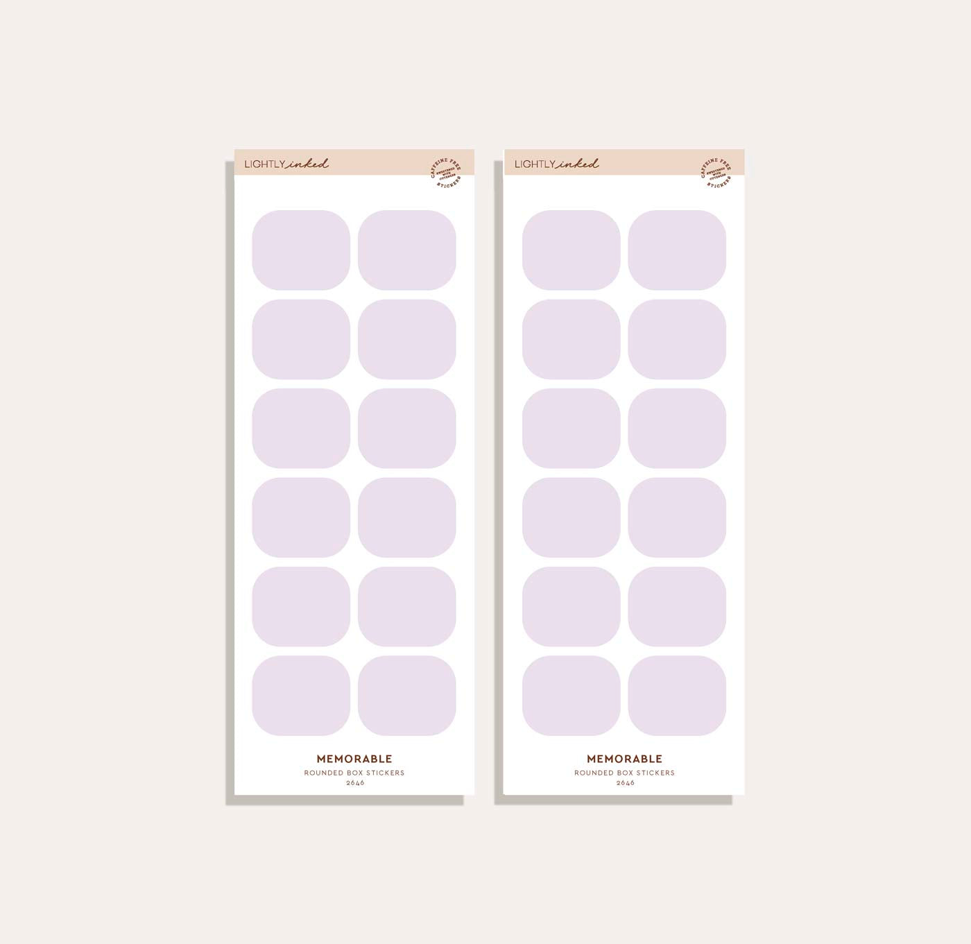 Rounded Box Sticker Set