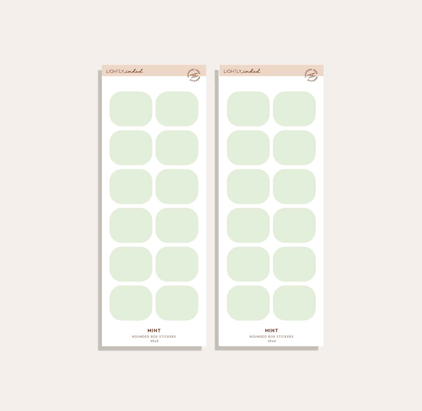 Rounded Box Sticker Set