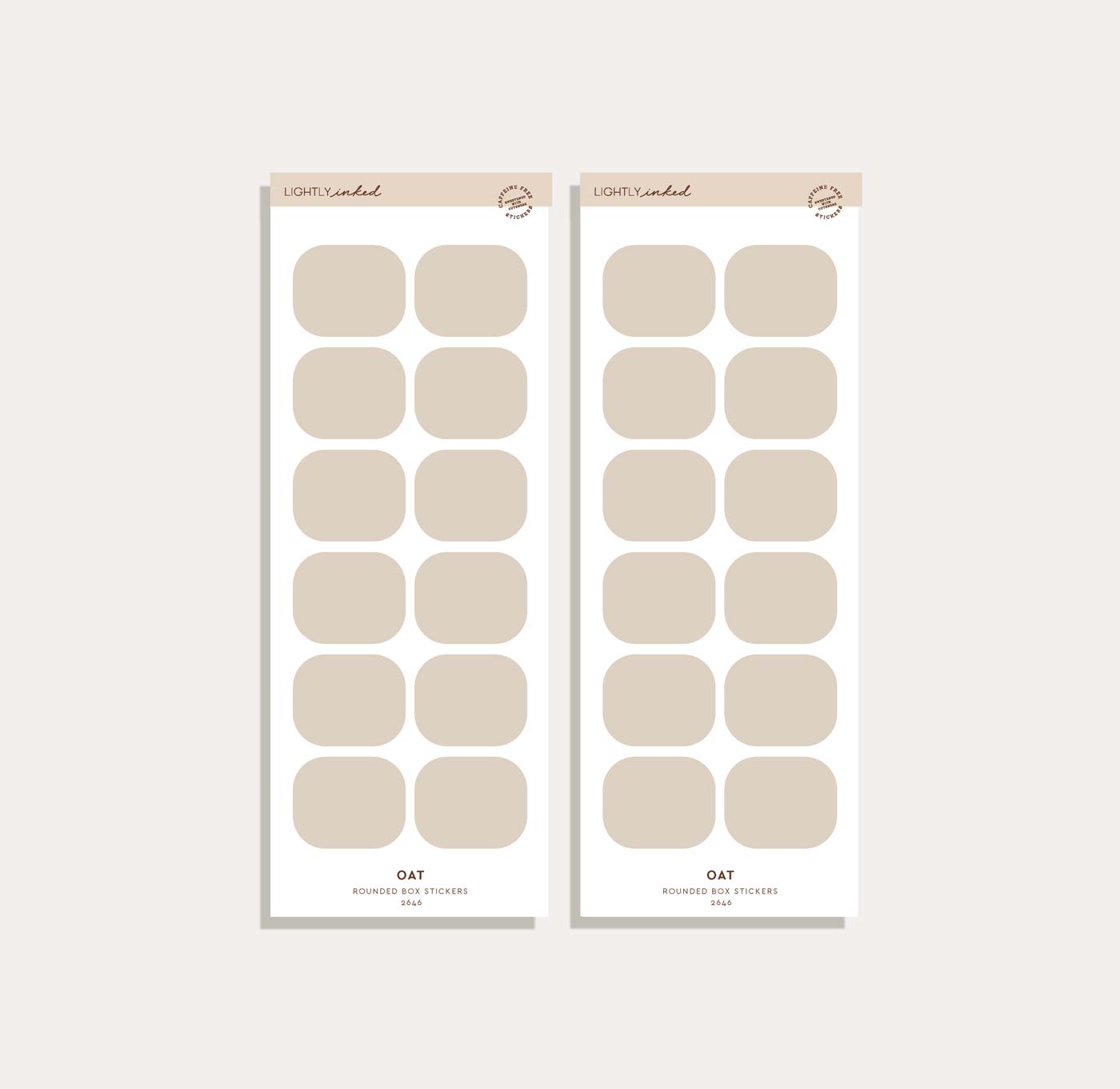 Rounded Box Sticker Set