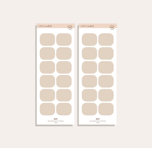 Rounded Box Sticker Set