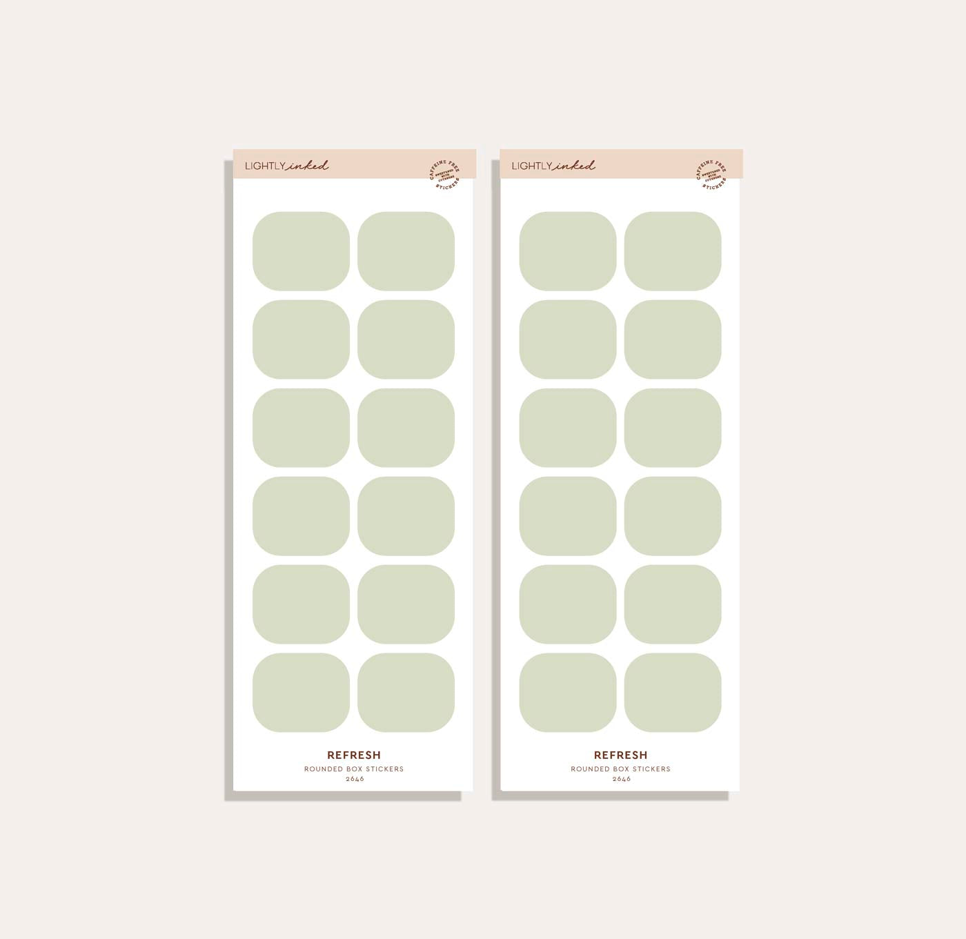 Rounded Box Sticker Set