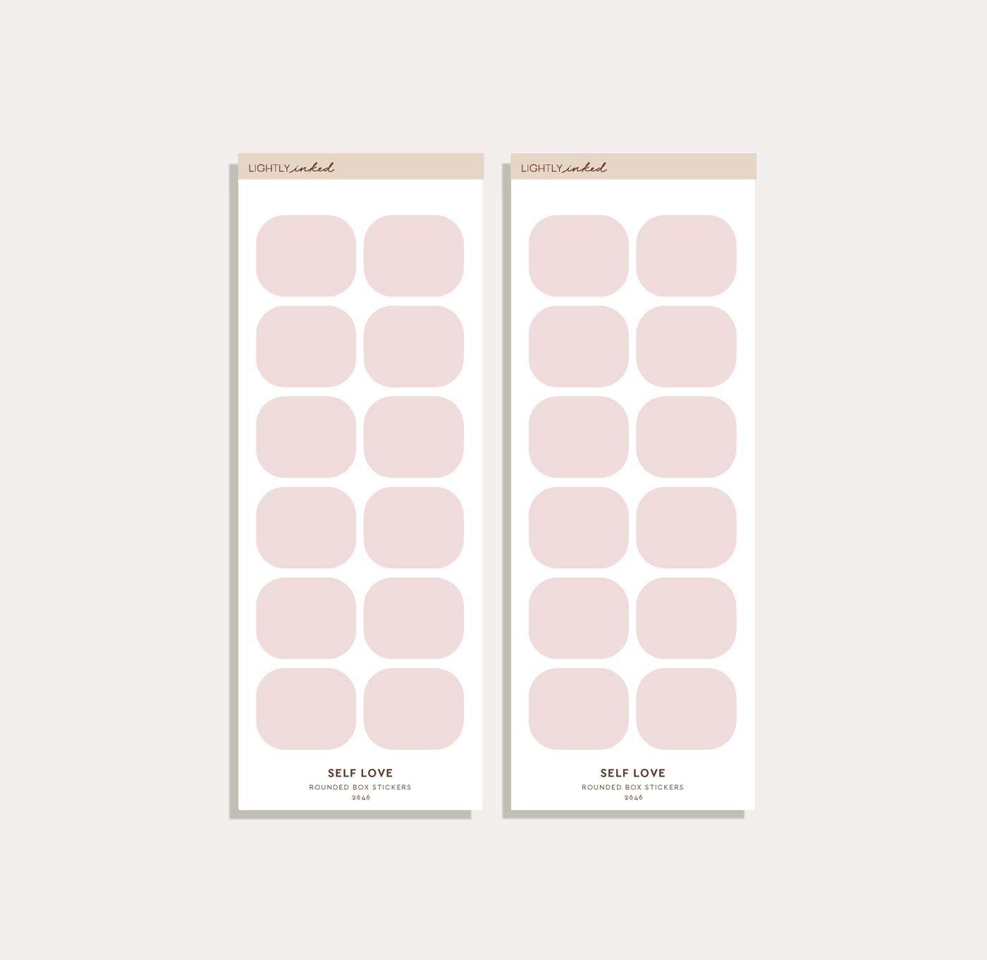 Rounded Box Sticker Set