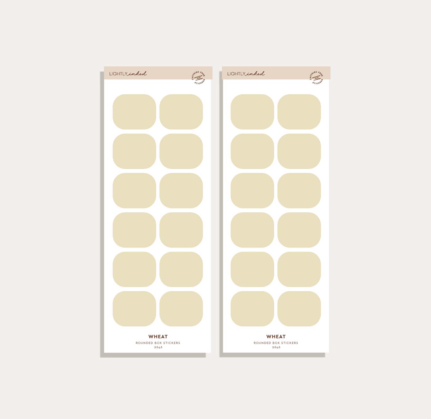 Rounded Box Sticker Set